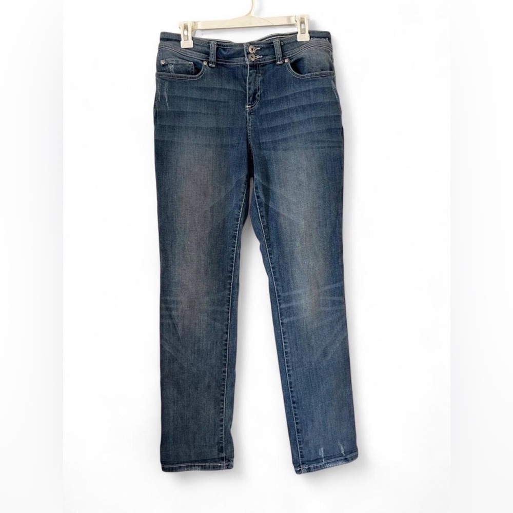 INC International Concepts Dark Blue Straight Leg Jeans, size 10
